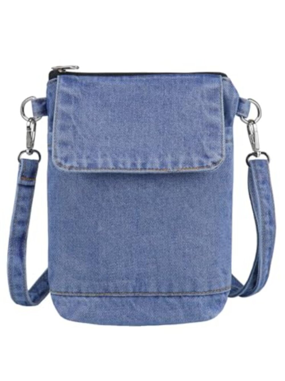 Denim Crossbody Phone Purse Small Jean Bag Adjustable Strap